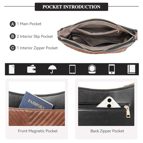 Image of GOIACII Crossbody Bags for Women Travel Purses Leather Handbags Medium Shoulder Bag with Adjustable Strap