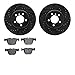 Dynamic Friction Company Rear Brake Rotors-Drilled and Slotted-Black with 5000 Advanced Brake Pads 8502-31071