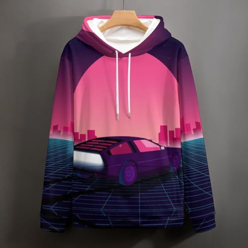 Voiture du crépuscule sweats à capuche pull unisexe chaud taille S - 4