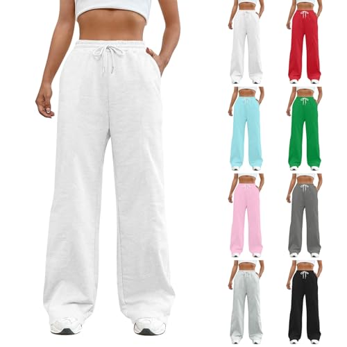 Amazon.com: zmkgee Wide Leg Sweatpants Women Baggy Drawstring High