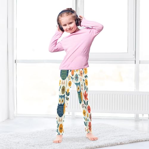 Toddler Girls Leggings Printed Yoga Pants Leggings Blue Yellow Owl for Kids4