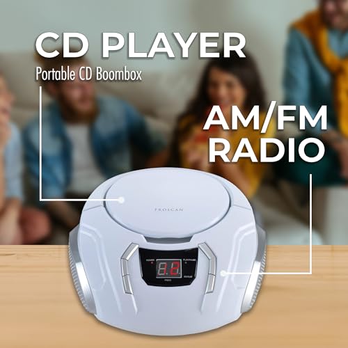 Proscan Elite PRCD261-WHITE Portable Cd Boombox With Am/Fm Radio thumb #1