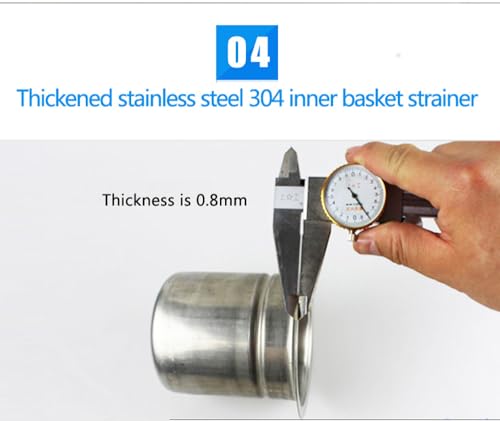 Colador para desagüe de cocina en acero inoxidable 5.5 pulgadas miniatura 5