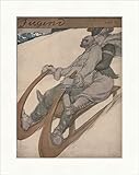  Biller Antik Titelseite der Nummer 2 von 1905 Fritz Erler Schlitten Schnee Jugend 1959