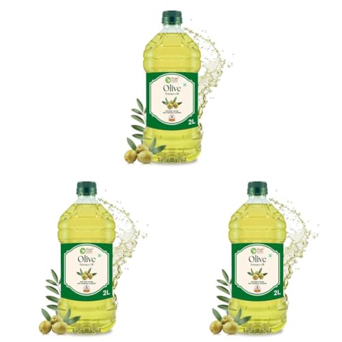 Image of PURE NUTRITION NATURAL TREASURES Olive Pomace Oil - 2L|Heart-Healthy Cooking Oil For Deep Frying & Indian Dishes|Low In Saturated Fats & Cholesterol-Free|Imported From Spain (Pack of 3)