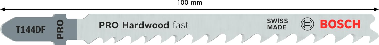 Bosch Professional 25 x Lame per seghetto alternativo T 144 DF Speed for Hard Wood (per Legno duro, straight cut, accessorio Seghetto alternativo)