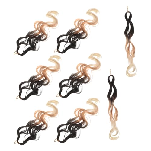 Hemobllo 8 Piezas Peluca estilo europeo y americano extensiones de cabello trenzado para mujer extensiones de cabello de para mujeres Alambre de alta temperatura