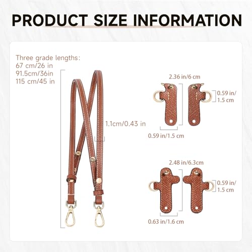 Image of Leather Purse Strap Replacement, Three-speed Adjustment Handbag Crossbody Shoulder Strap Kit for XSmall Tote Bag Women