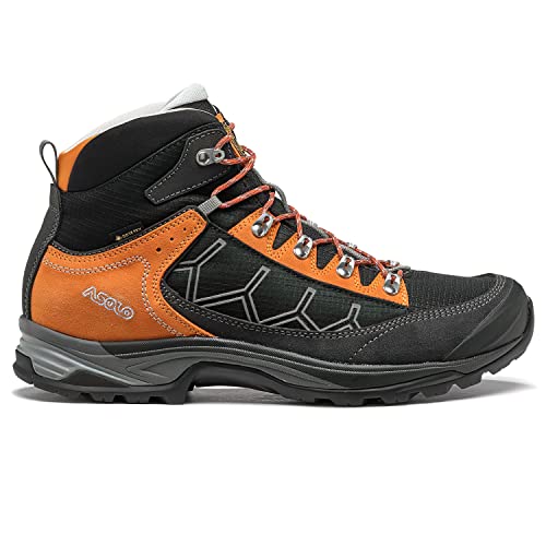 Asolo Men's Falcon GV Durable Comfortable Trial Hiking Boots (Graphite/Black/Pumpkin, 8)