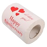 BESPORTBLE Rollo de papel higiénico con estampado de corazones románticos, I Love The Poo Out of You, para el día de San Valentín, bodas, aniversarios, divertidos seres queridos