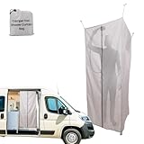 Terapaton Camper Van Shower Curtain 72in Height, RV Hidden Shower Privacy Curtain with Magnetic Stickers, Interior Shower Curtain for Bench Shower, Collapsible Square Shower (30' W)