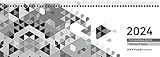  Tischquerkalender schwarz 2024 29,6x9,9 cm