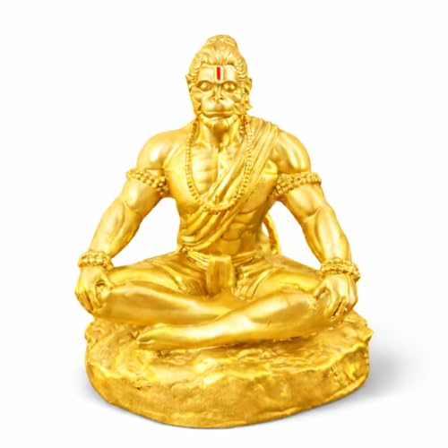 Image of Yadava Bahubali Hanuman Ji Idol for Car Dashboard & Home | Bajrangbali Murti for Pooja Temple, Office & Spiritual Decor