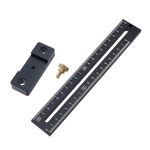 Yardenfun Easy Scribe Line Drawing Marking Gauge Scribing Ruler T Ruler Limit Marking Device Book Folding Ruler Tool Easy Sctibe Woodworking Scribe Incra Bevel T-Shaped Ruler