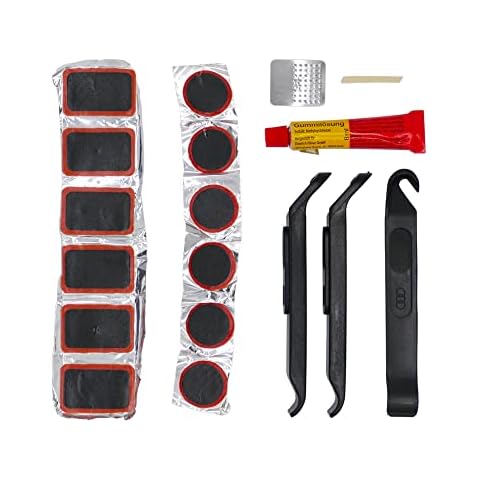 P4B | 19-teiliges Reparatur-Set für Ihre Fahrradschläuche | Fahrrad-Reparaturset | Mit 3X stabilen Reifenheber für EIN einfaches Lösen des Reifens und des Schlauches Cover