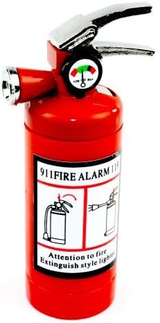 Novelty Fire Extinguisher Lighter with LED Light and Butane Refillable