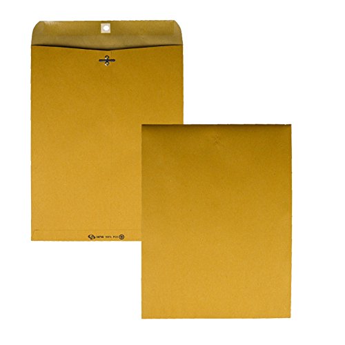 Quality Park 100% Recycled Catalog Envelope, 10 X 13 Inches, Clasp, 100 Count (38712) #TOP14
