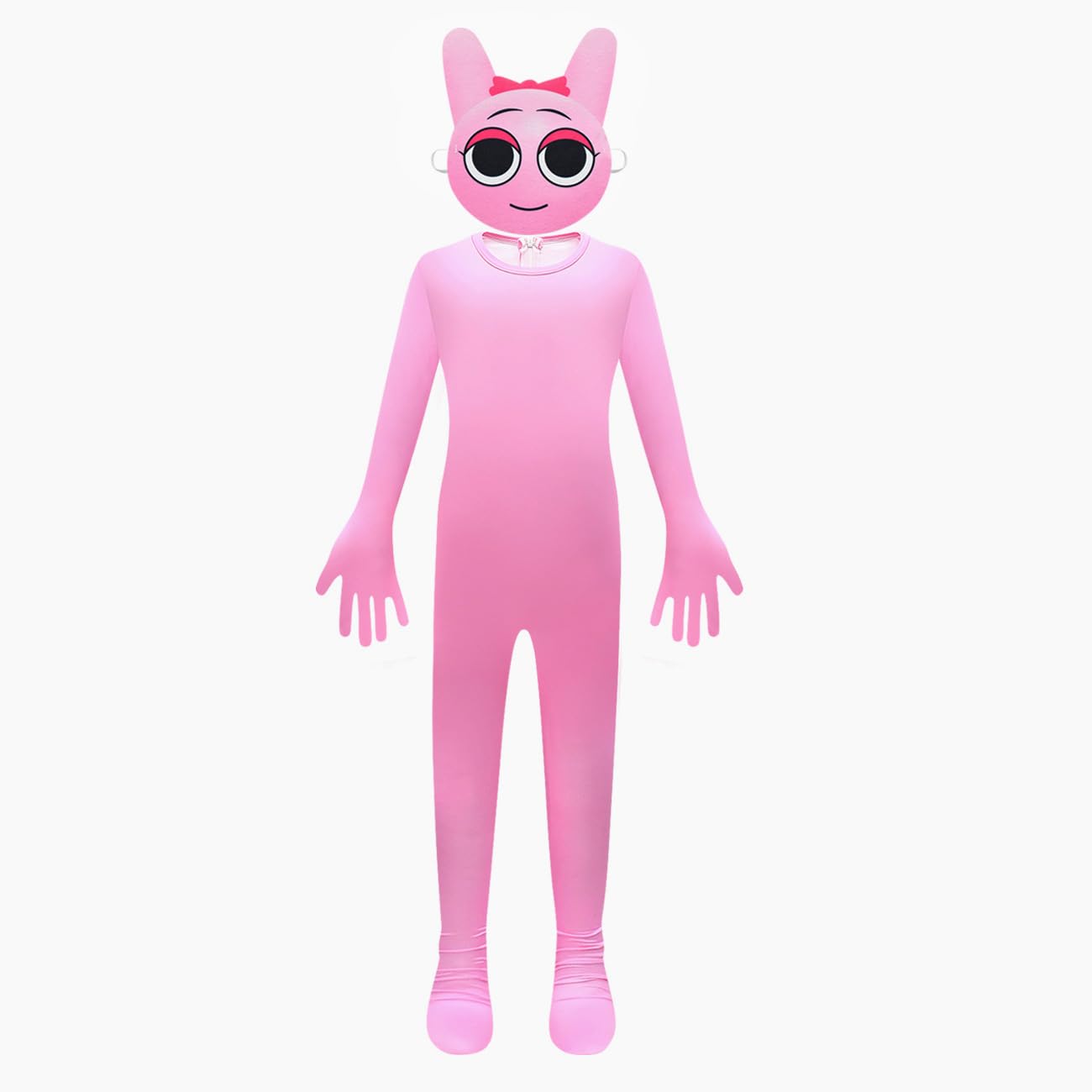 SharkBebe Sprunki Boys Cosplay Costume Cartoon Fancy Dress Jumpsuit Full Body Roleplay for Kids Halloween & Parties Ages 4-9 (Pink, 6-7 Years)