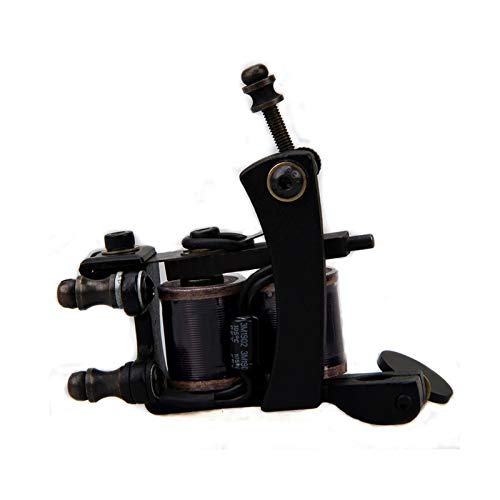 Taone TATTOO MACHINE Gun 10 Wrap Coils 28Mm Frame Liner Shader Custom Carbon Steel For Professional Tattooist Artists cover