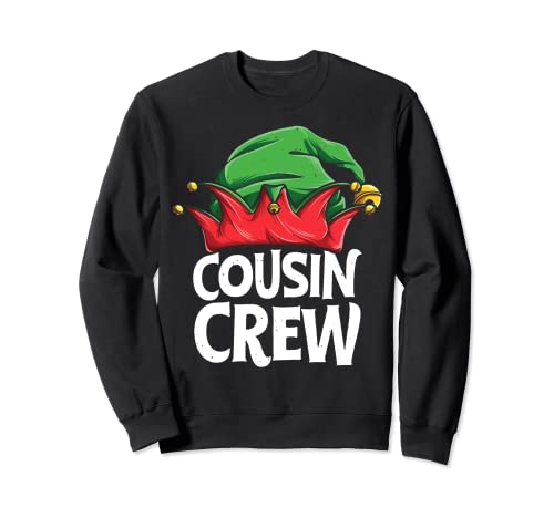 Elf Cousin Crew Christmas Squad Family Matching Pajamas Xmas Sudadera