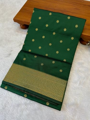 Generic green paithani silk saree in katan silk – image 4