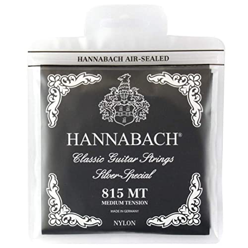 Hannabach 652527 Series 815 Silver Special Medium Tension String Set For Classic Guitar - Black #TOP2