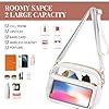 LOCCY Transparente Tasche Damen, Durchsichtig Umhängetasche Schultertasche Wasserdichte Crossbody Bags Kleine Taschen mit Verstellbarem Schultergurt für Konzerte Sportveranstaltungen Reisen (Weiß) #3