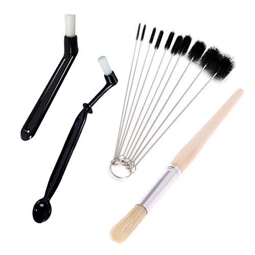 Kaffee Reinigungsbürste,Xiuyer 13 Stück Kaffeemaschine Pinselreiniger Werkzeug Set für Reagenzgläser Teekanne Düse Espresso Maschine Gruppe Kopf