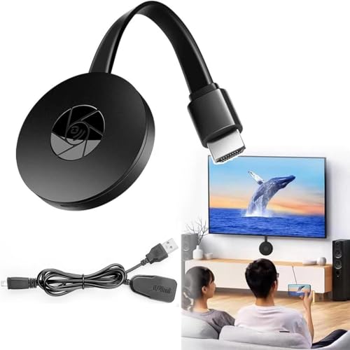 BAAQII G2 1080P HD WiFi HDMI Media Video Digital Streamer Adaptador Inalámbrico Dispositivo de Streaming de TV G2 Espejo de Pantalla para TV y Proyector