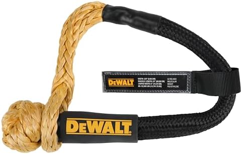DEWALT DXBC90007 Black/Yellow 3/8” x 24" Kinetic Soft Shackle wit...