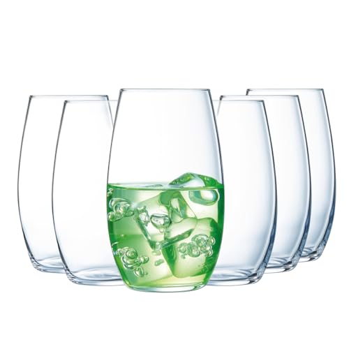 Chef & Sommelier - Collection Primary - 6 gobelets 40 cL en Cristallin - Moderne et élégant verre à eau et à soda - Résistance hors norme - Transparence absolue Q6356