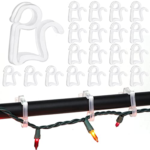 Aneco 250 Pieces Christmas Light Clips Gutter Hang Hooks for Xmas Outside Lights Decoration