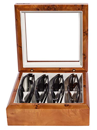 Image of OYOBox Mini Luxury Eyewear Organizer, Wood Display Box for Glasses + Sunglasses