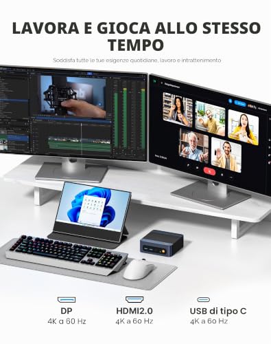 Mini-PC 4,7 GHz E7 100U Intel Core i3 - PC Desktop - Immagine 5