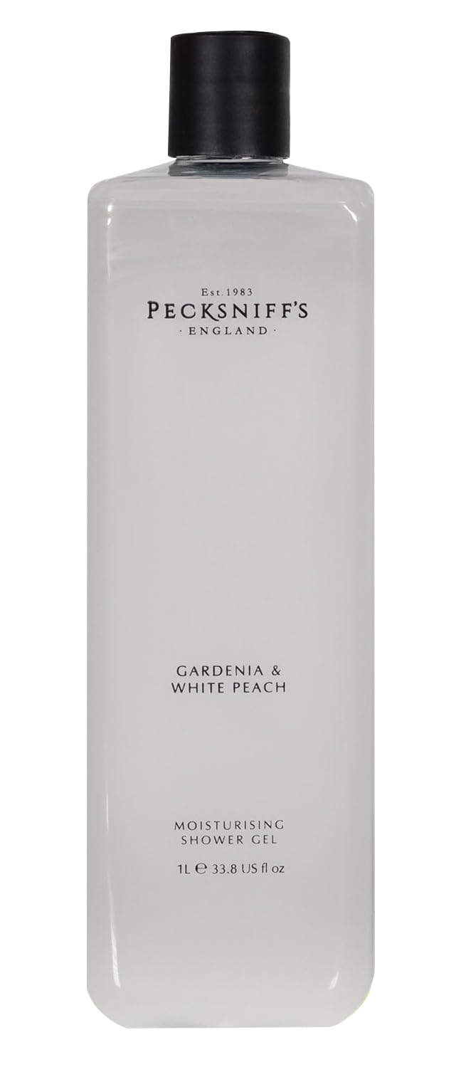 Pecksniff's Gardenia & White Peach Moisturizing Shower Gel | 1000 ml / 33.80 Fl Oz
