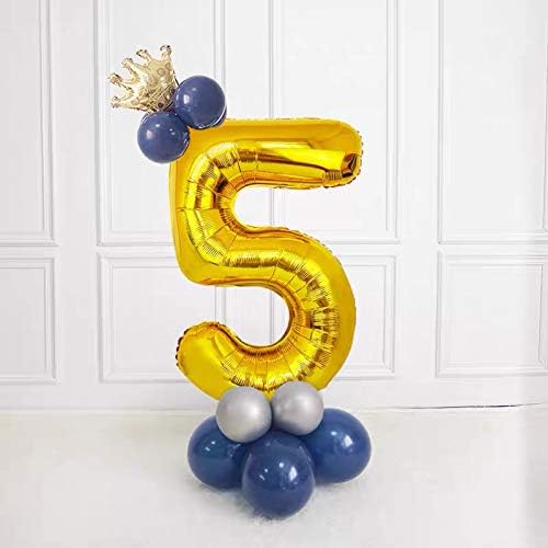 Ponmoo Foil Balloon Number 35/53 Gold, Giant Numbers 0 1 2 3 4 5 6 7 8 9 10-19 20-29 30-39 40-49 50-60-70-80-90-100 - Image 4