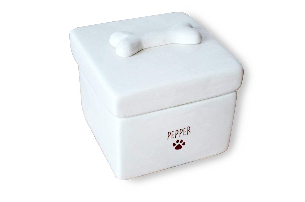 Personalized Dog Treat Jar, Dog Gift, Puppy Gift With Name and Paw print