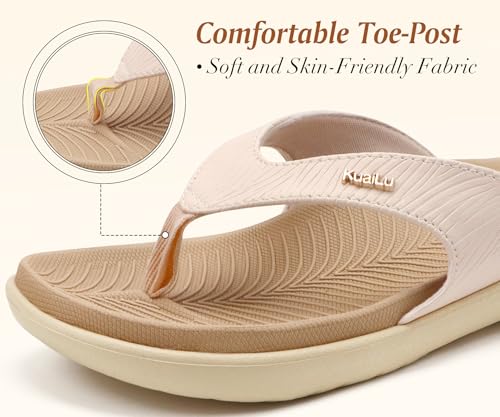 Image of KuaiLu Women's Orthotic Arch Support Flip Flop Sandals