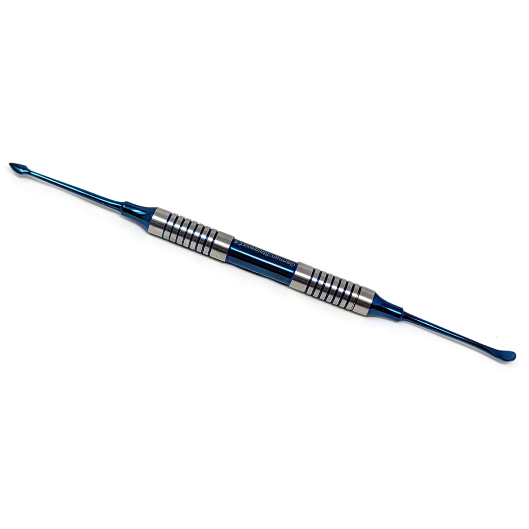 Dental Periosteal Elevator Buser Hollow Handle Double Ended Blue Titanium Coated Stainless Steel Instrument