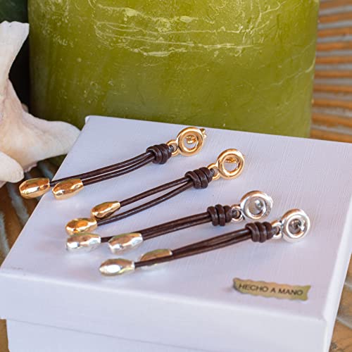 Pendientes-de-mujer-banados-en-plata-hechos-con-cuero-Hecho-a-mano-en-Espana-Estilo-boho-hippie-Pendientes-ideal-para-regalar-Plata