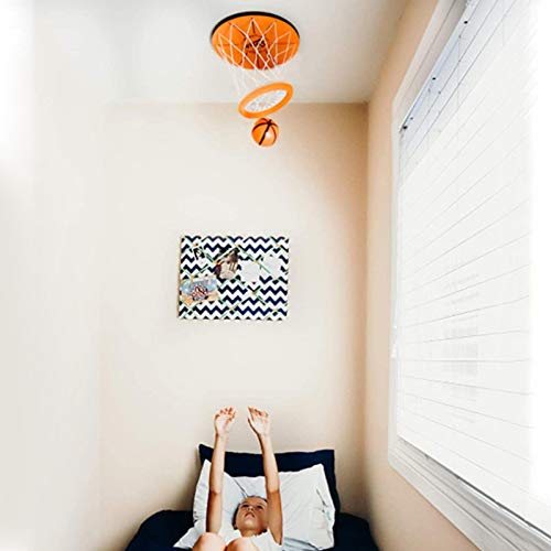 shuanghua Basketball Hoop Toy with Mini Basketball, Ceiling Mini Basketball Hoop Children s Toy Game, Indoor Fun Toy for Kids