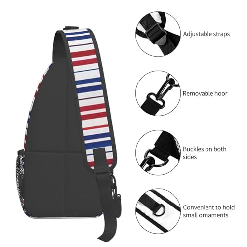 Morrales deportivos bandolera rayado Unisex miniatura 5