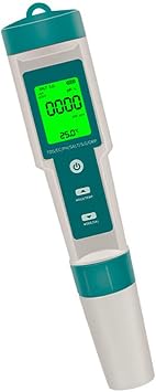 Surakey 8-in-1 Portable Water Quality Tester PH/TDS/EC/Salinity/SG/ORP/Temperature/H2 Drinking Water Quality Monitor IP67 Aquarium PH Mmeter Water Quality Meter with Backlight