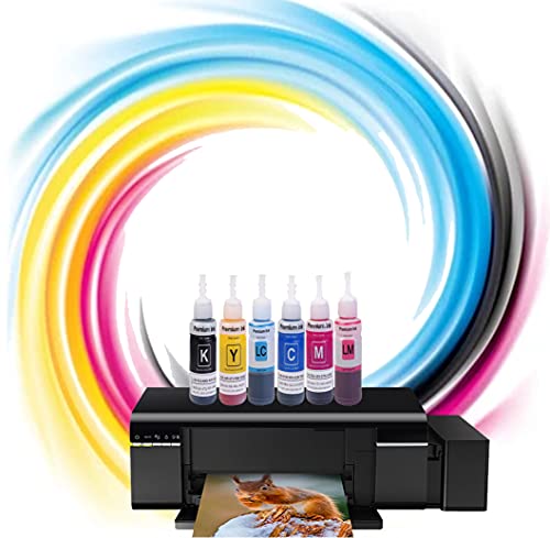 Image of RC PRINT T673 Ink Compatible for Epson Printers L801, L805, L1800, L800, L810, L850, L1300, L605 (Pack of 6 C,M,Y,K,LC,LM) 70ml