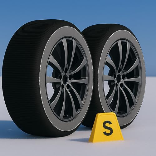 CARALL Calze da Neve Omologate Italia, Colore Nero, Misura S, Catene Da Neve...