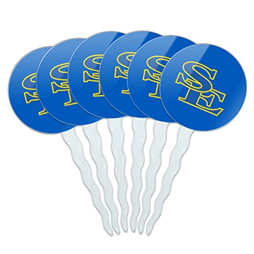 Southeastern Oklahoma State University Primary Logo Cupcake Picks Toppers