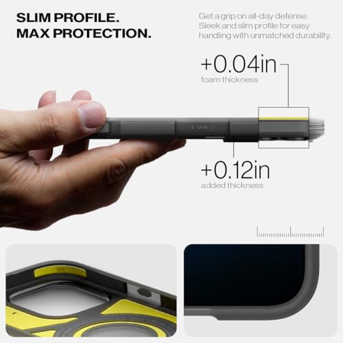 Image of Spigen for iPhone 16 Pro Max Case, Tough Armor (Ai) MagFit [Compatible with Magsafe] [Kickstand] [Military-Grade Protection] - Frost Black