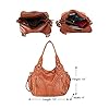 Montana-West-Handbags-for-Women-Washed-Leather-Hobo-Bags-Concealed-Carry-Purses-Stylish-Satchel-Handbag-with-Crossbody-Strap Montana West Washed Leather Shoulder Bag MWC-019SBR