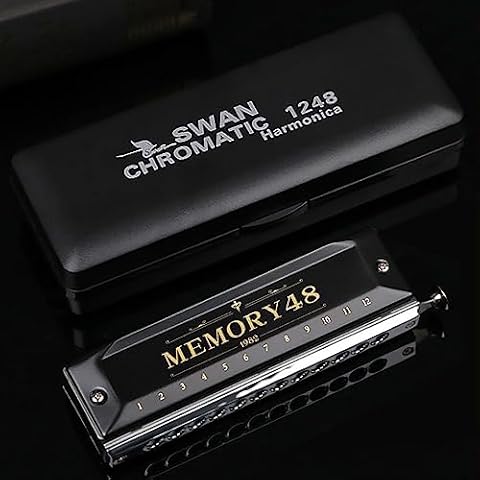 Swan 12 Hole C Key Chromatic Harmonica Cover