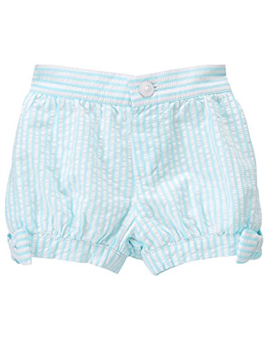 Gymboree Baby Girls' Toddler Stripe Bubble Short, Arianna Aqua, 12-18 Months